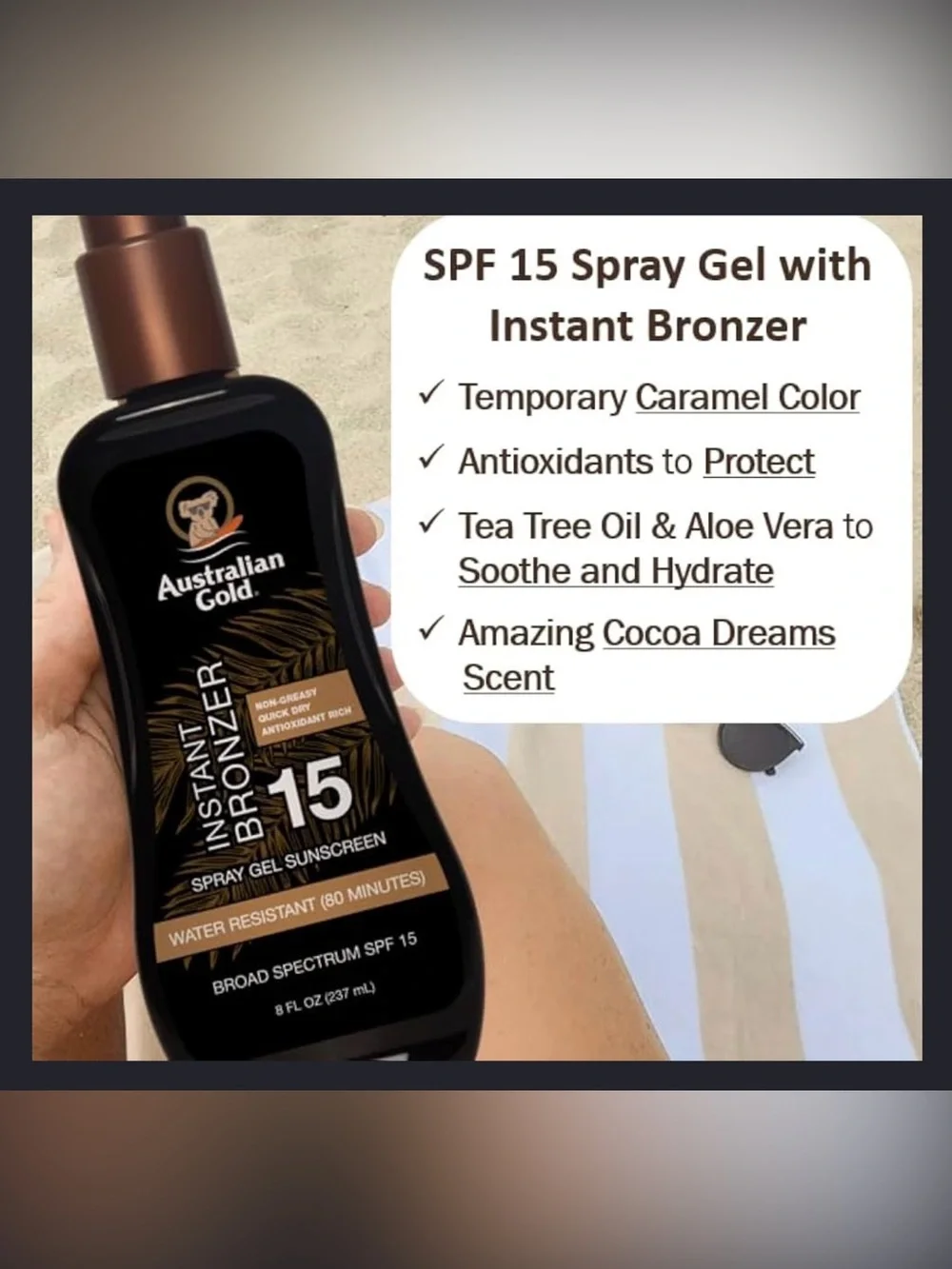 Australian Gold instant bronzer